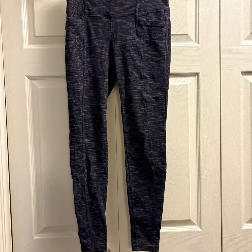 Athleta Dark Gray Textured Leggings